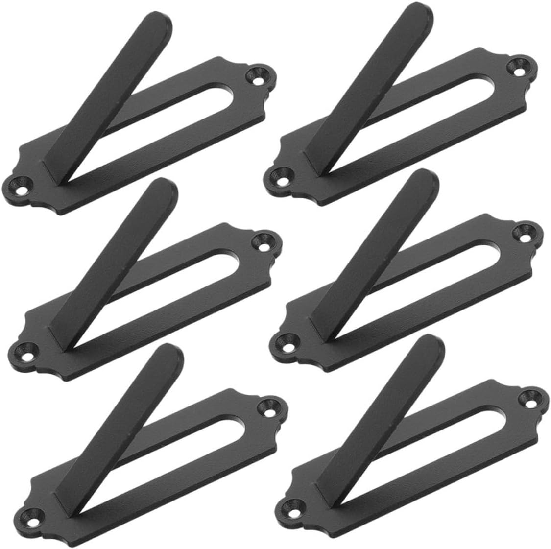European Deer Skull Wall Mount Bracket Metal Skull Hanger 6pcs Set for Trophy Display Indoor Outdoor Hunting Decor