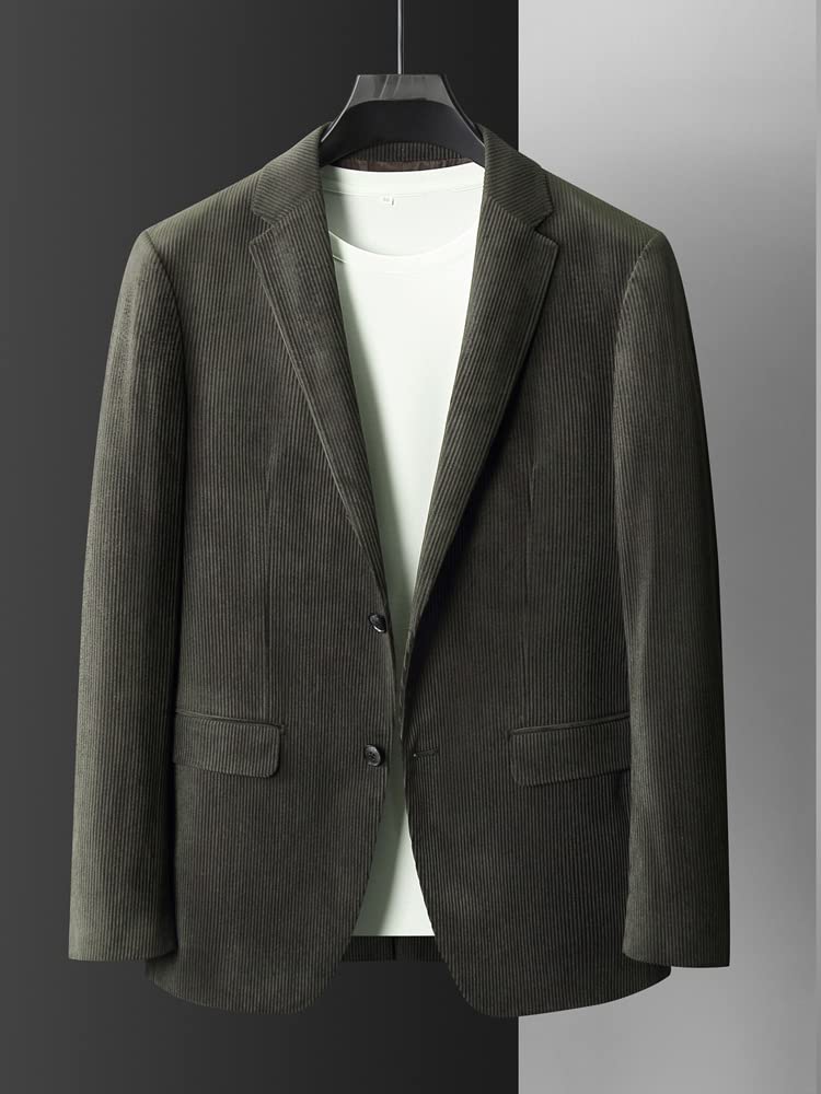 Uomo Vestito di Velluto a Coste 2 Pezzi Due Bottoni Casual Quotidiano Giacca Pantaloni