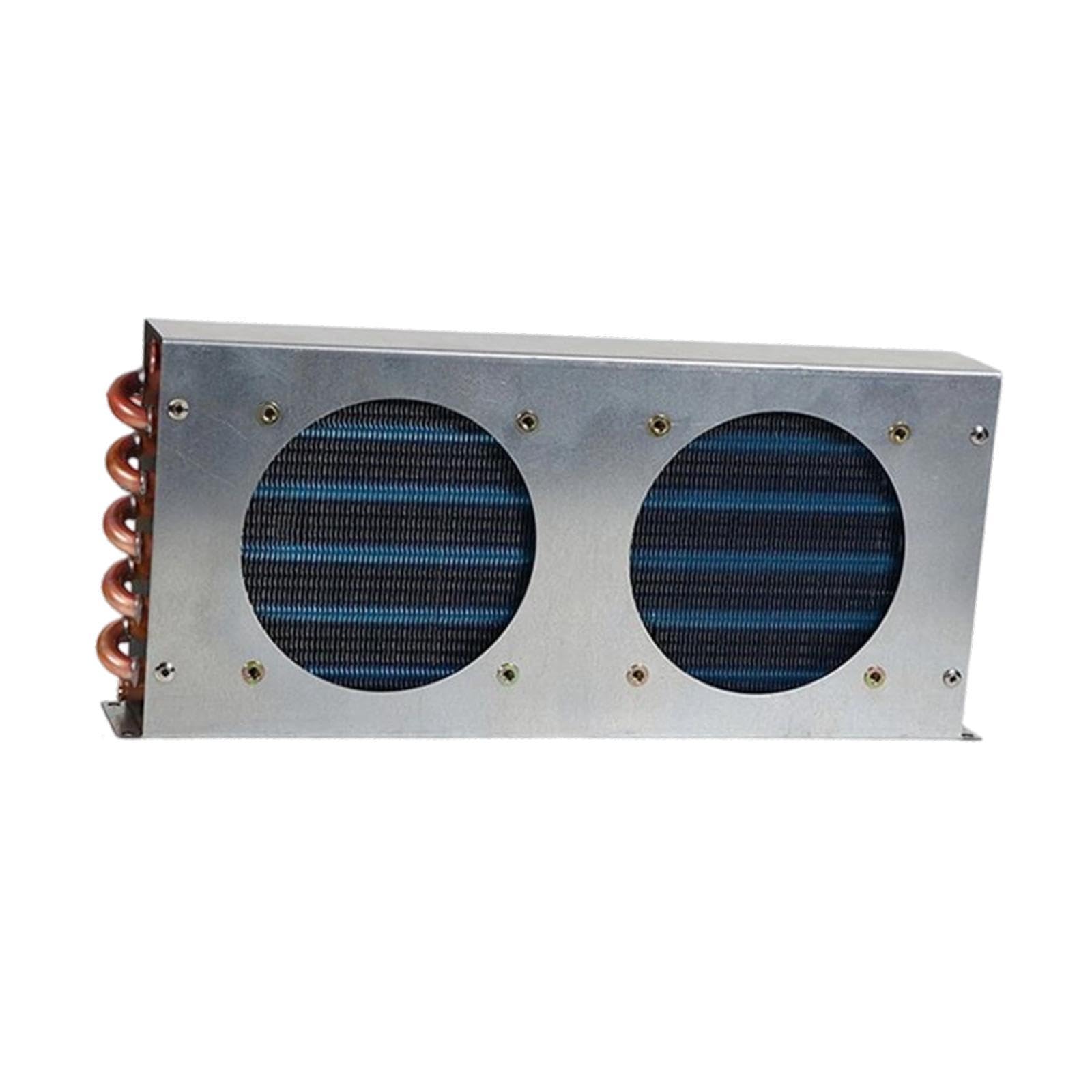 Sharplace Condensador para Refrigerador, Radiador de Refrigeración Por Aire, Intercambiador de de Tubo de Cobre Compacto, Pequeño Y Resistente para Equipo, 380x160x55mm