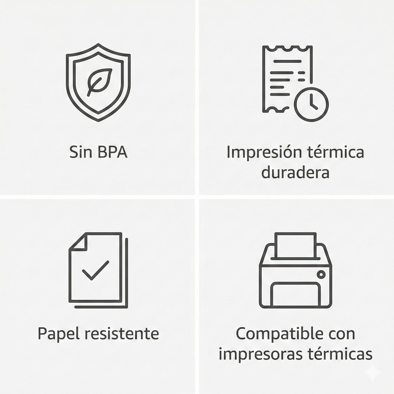 Obulco Suministros – Rollos Papel Termico 80x80x12 – Rollos Termicos – Papel Impresora Ticket – Rollo Datafono TPV – Sin Bpa – Uso Compatible – 48 unidades