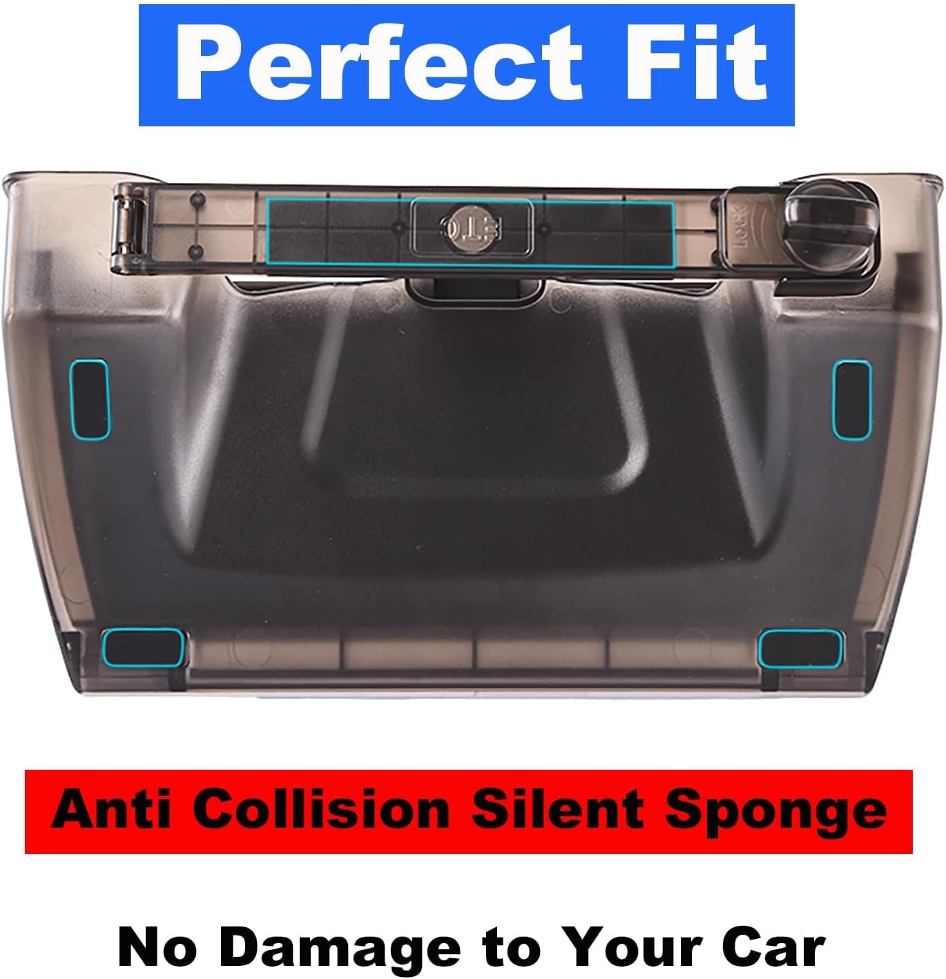 Hidable Under Screen Storage for Tesla Model 3 Model Y 2016-2025, Upgrade Damping Slides and Press Switch Design, Open and Close Center Console Organizer Tray with Anti-Slip Pad