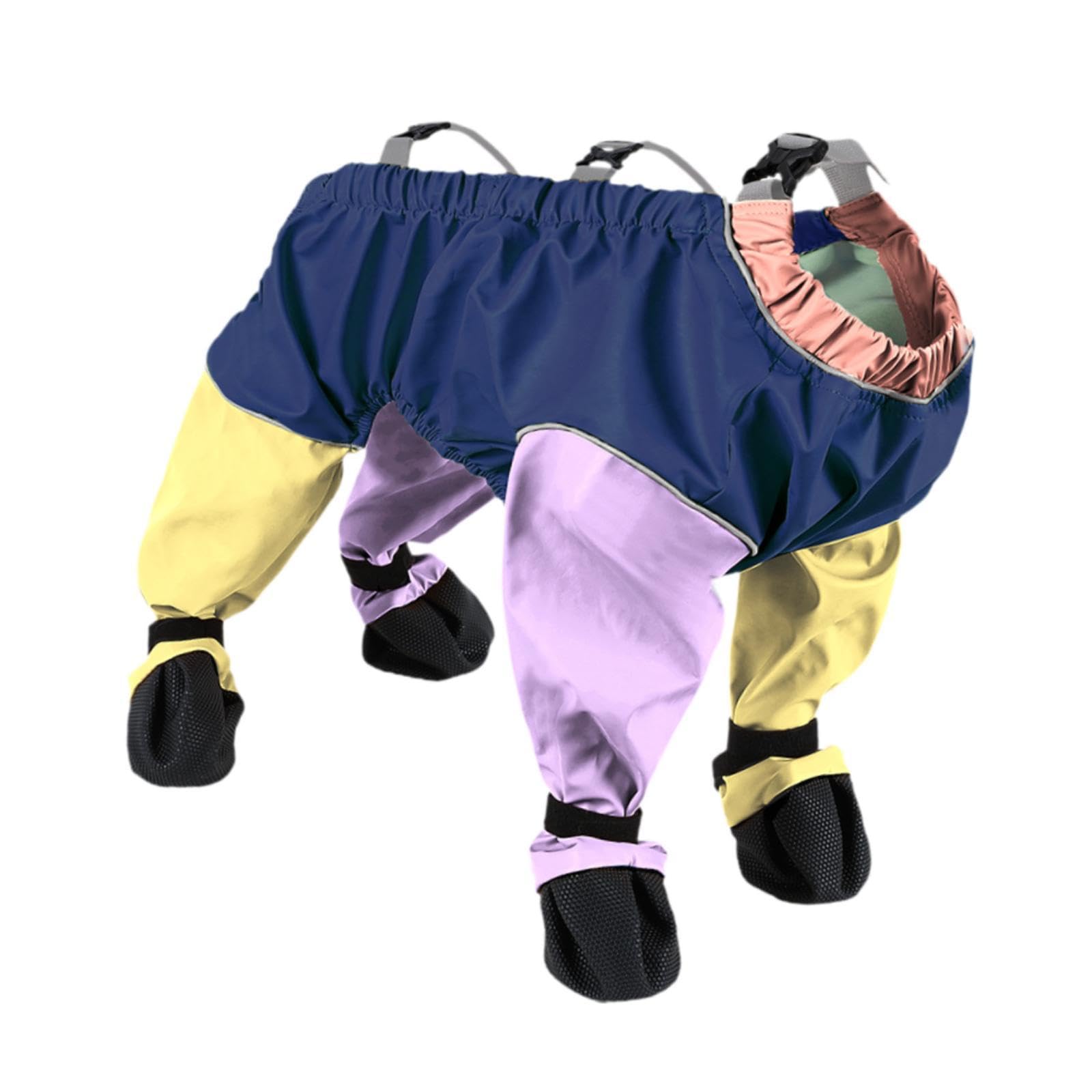 Imperméable pour Chien, Réglable, Respirant, Doublé Polaire, Imperméable, Convient Aux Chiens de Taille Moyenne, Multicolor M