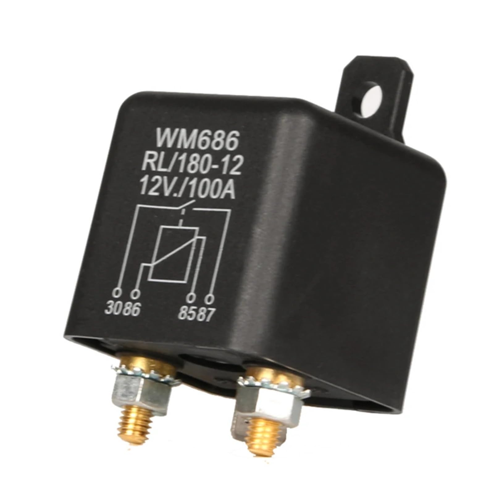 Relé de Interruptor de batería Universal de 12/24 V, 100/200 A, relé de Arranque de batería Dual de 4 Pines, relé de Arranque de Corriente, relé de automóvil Normalmente Abierto(DC24V 200A)