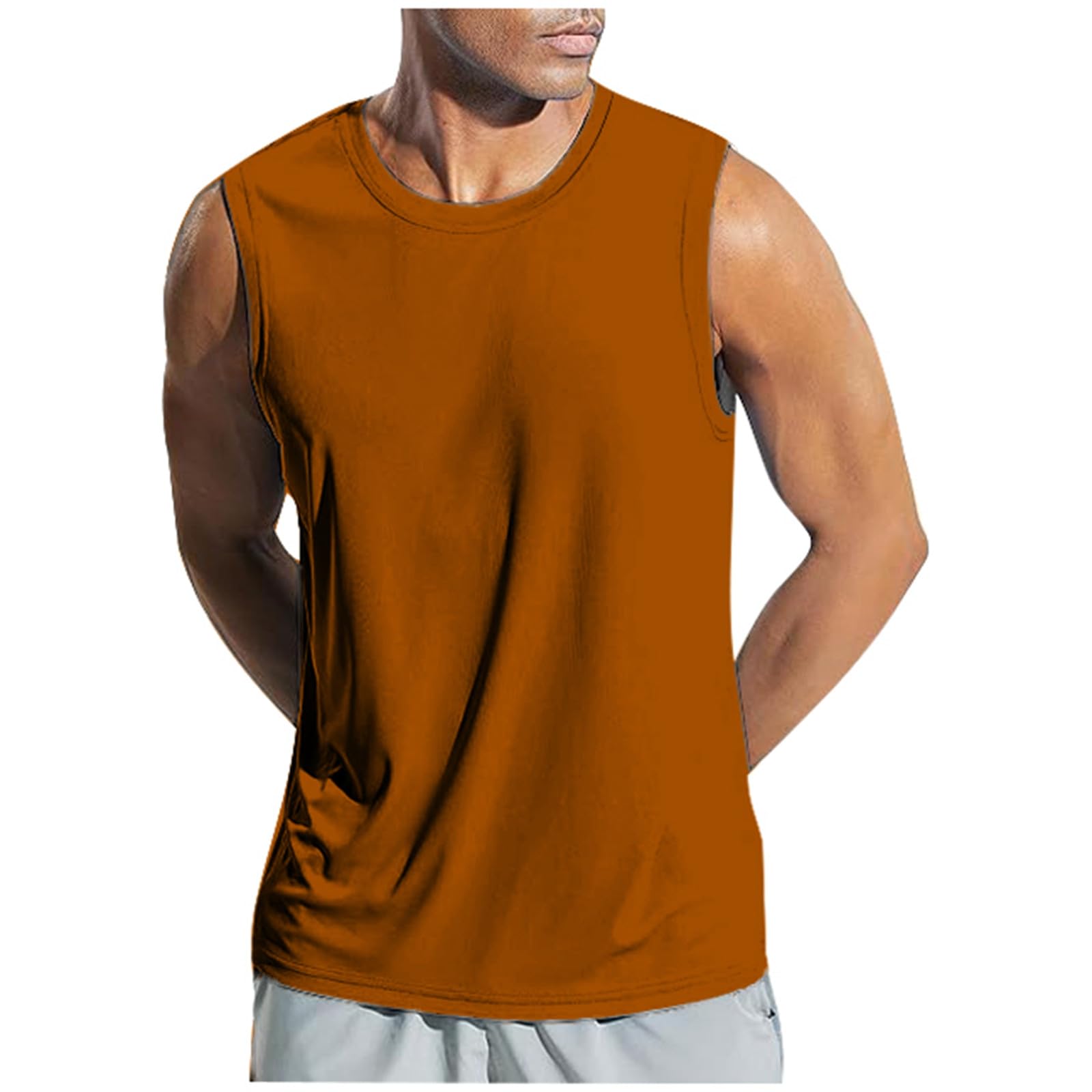 Debardeur Homme Sport Respirant sans Manche Fitness Musculation Marcel Blanc Gilet Imprimé Running 3XL