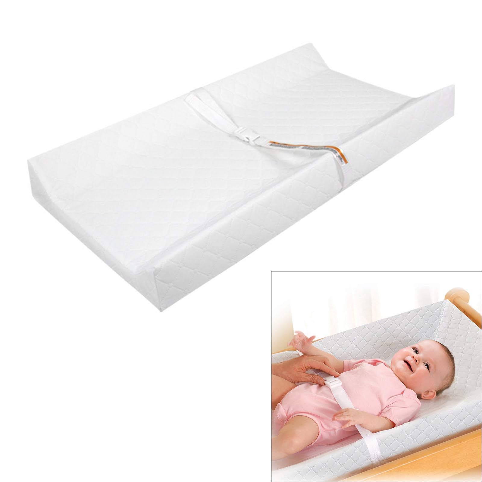 Wickelunterlage für Babys, 81,3 x 40,6 cm, Wickelunterlage mit Gurt und Wickeleinlage