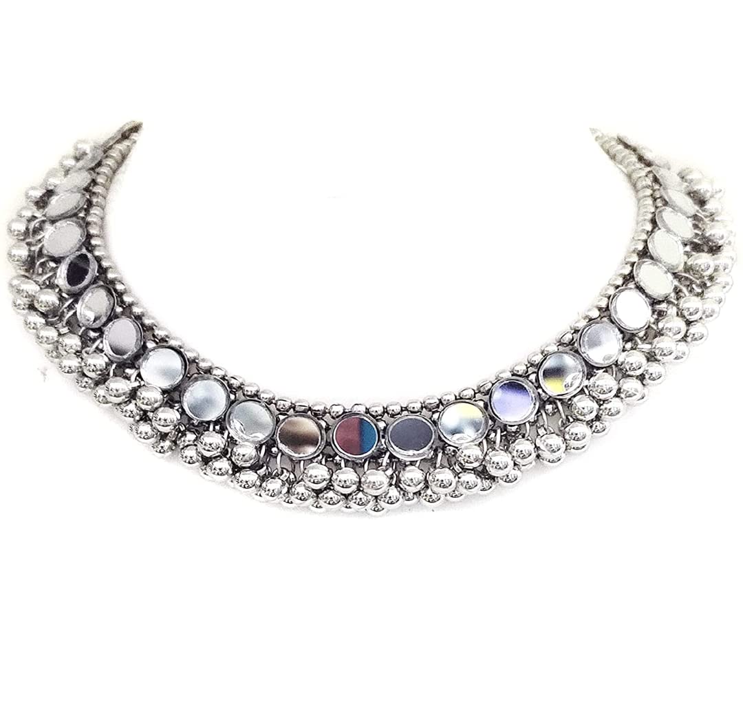 See full amazon price history chart for handicraft shop 369 Afghani Oxidised Silver Mirror Choker Necklace for Girls & Women handicraft shop 369 Afghani Oxidised Silver Mirror Choker Necklace for Girls & Women (B09RN24D6Q) Amazon Price History, Amazon Price Tracker