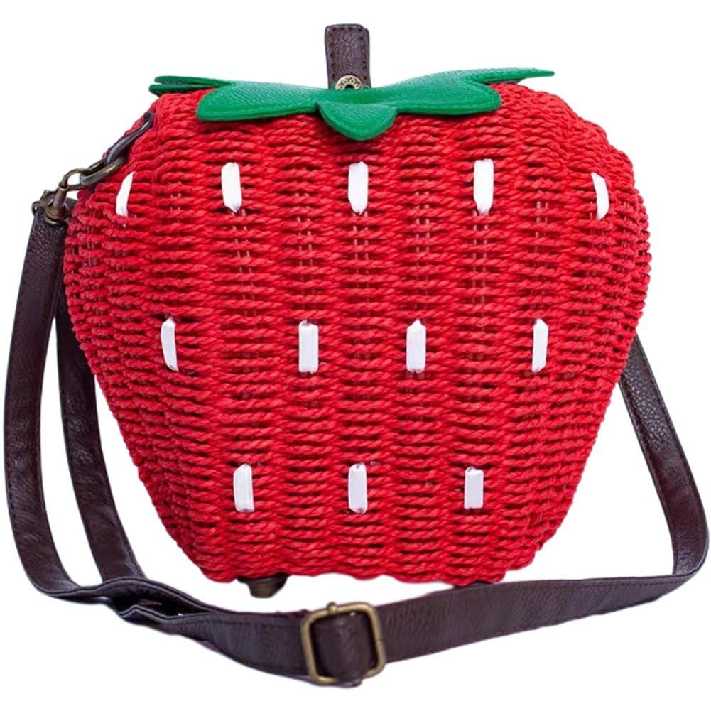 Fourre-tout tressé champêtre en paille et rotin avec petit sac bandoulière pour fille