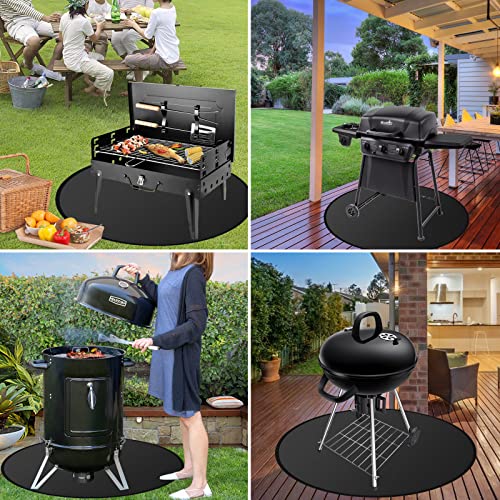 Nezuiban 36'' Round Fire Pit Mat,Fireproof Mat For Under Fire Pit, Grill Mat For Protector Deck,Patio,Lawn Or Outdoor Campsite, Fire Pit Pad Apply To Grass Outdoor Wood Burning Fire Pit And Bbq Smoke #TOP1