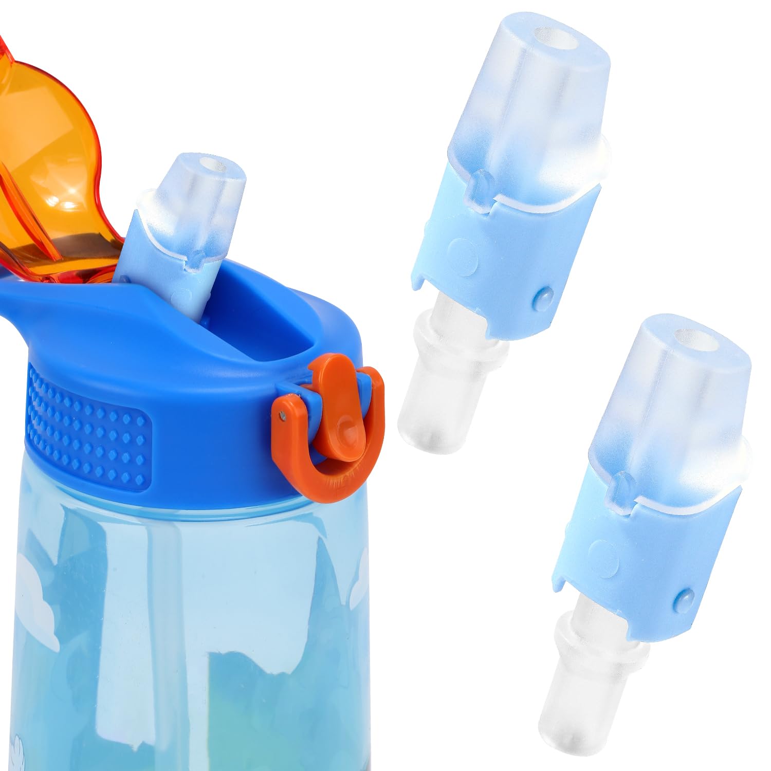 Gosknor 2pcs Bite Valve Replacement for Zak Designs Water Bottle, Water Bottle Mouthpiece BPA Free Silicone Spout Replacement Lid for 15/15.5/16/19/25