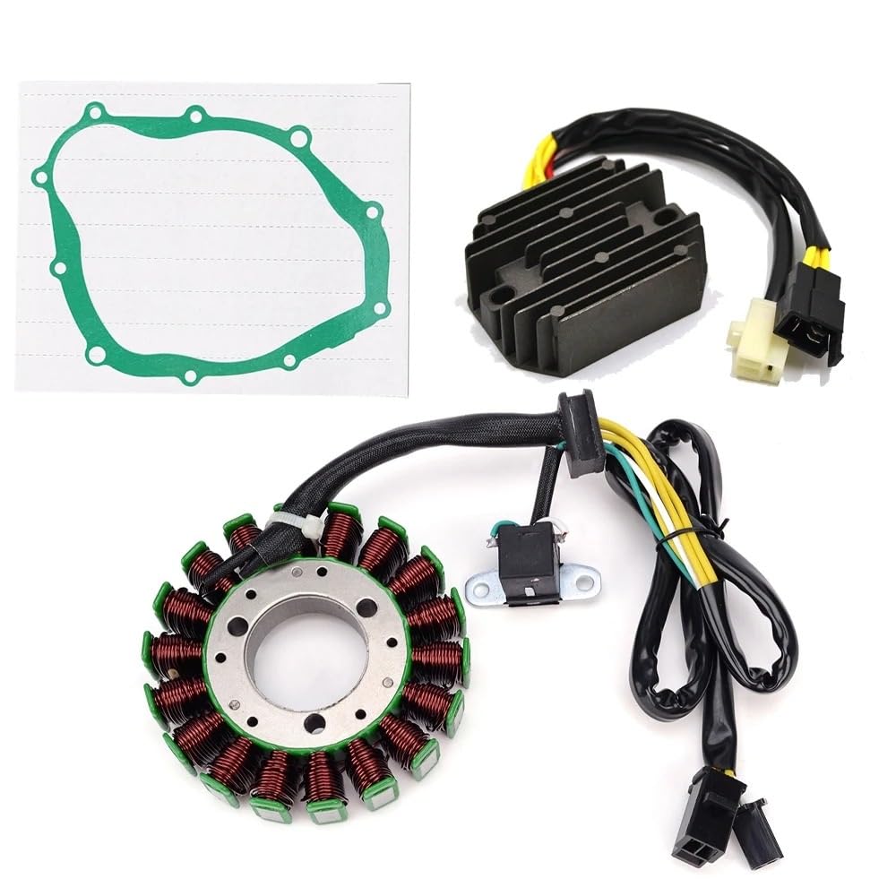 Per SV650S 1999 2000 2001 Motore Statore Bobina + Raddrizzatore Regolatore Di Tensione Compatibile con Suzuki Per SV650 Per SV-650 Con Guarnizione Per 2002 Regolatore Tensione Del Motociclo