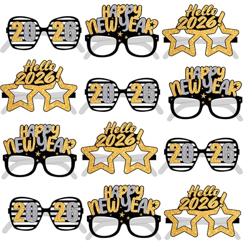 Lunettes Happy New Year 2026 KatchOn pour accessoiriser vos photos de groupe facilement