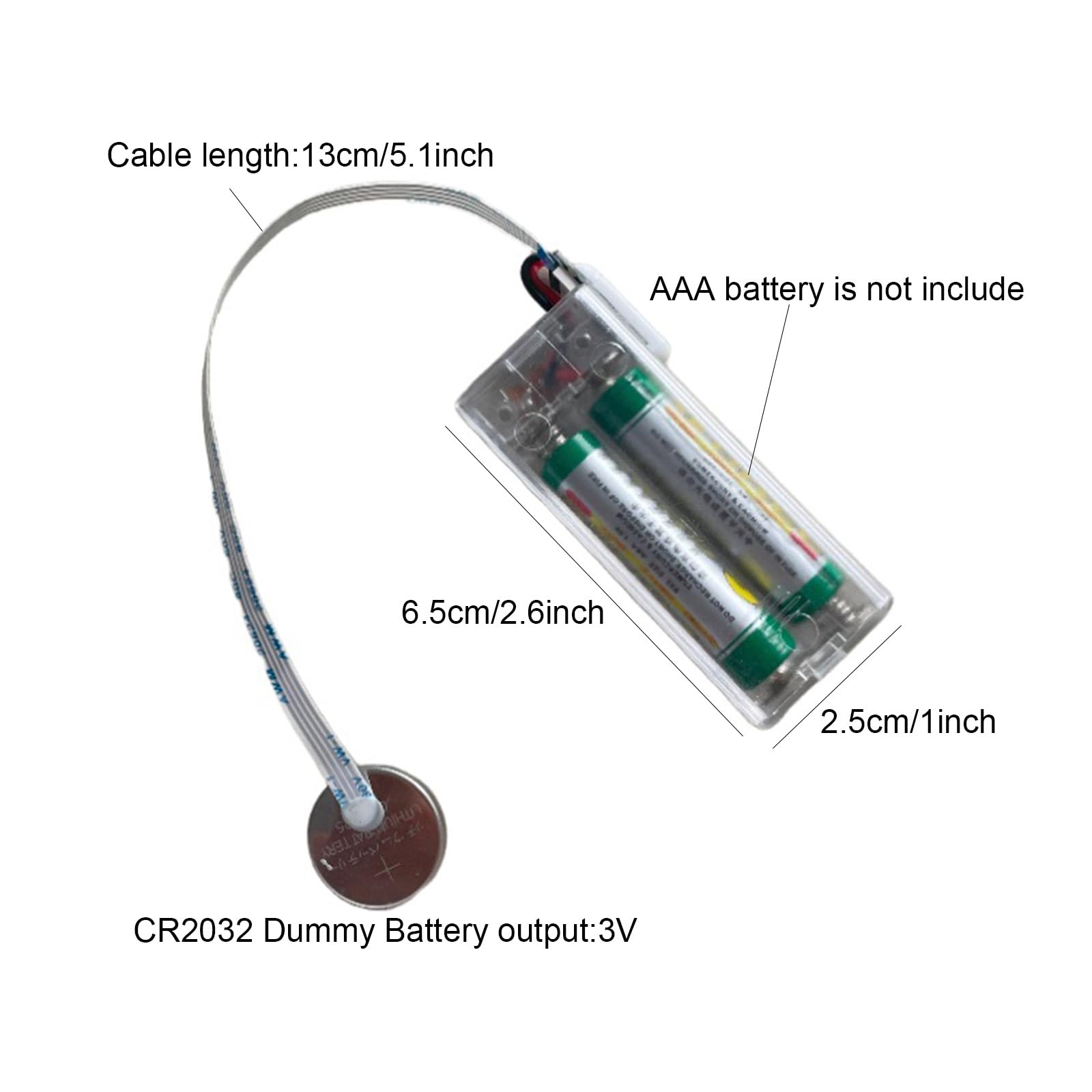 USB Type C To 3V CR2032 Dummy Battery USB Power Supply Cable