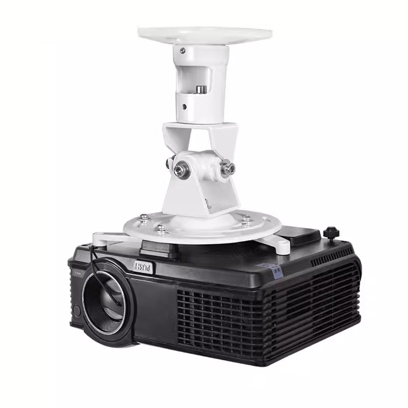 YNBSHGAA Projector Stand Projector Bracket Universal Rotating Ceiling Projector Hanger Office Aluminum Alloy Adjustable Household Ceiling Projector Projector Bracket Mount,White-A