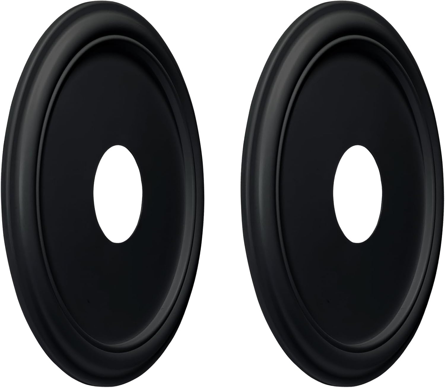 Molded Nylon Ceiling Medallion for Light Fixtures and Ceiling Fans 16"OD x 4"ID x 3/4"P (Fits Canopies up to 12-3/8") Black Black-16