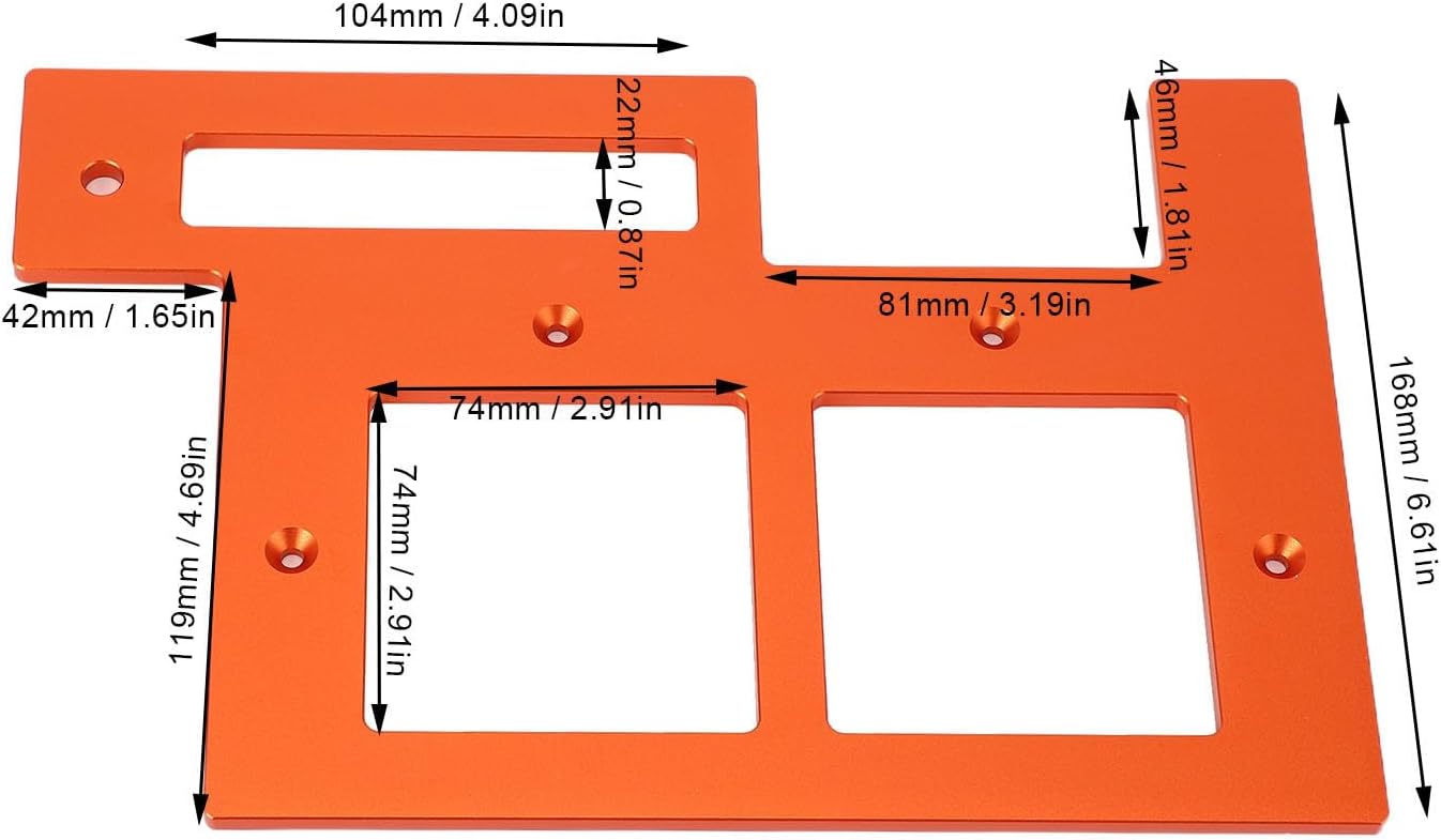 Fafeicy 86 Type Socket Box Slotting Template, Multi Functional Handle Hole Cutting Jig for Woodworking, Lightweight Aluminum Alloy Router Guide