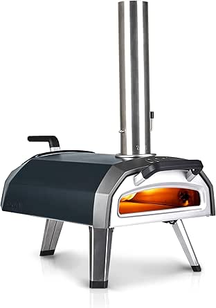 Ooni Karu 12G Multi-Fuel Outdoor Pizza Oven – Portable Wood Fired and Gas Pizza Oven - Outdoor Portable Pizza Oven For Authentic Stone Baked Pizzas - Countertop Pizza Oven