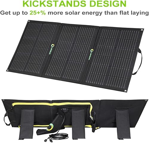 Miniatura 3 de Lensun Panel solar plegable de 100W 12V para la central eléctrica del generador solar