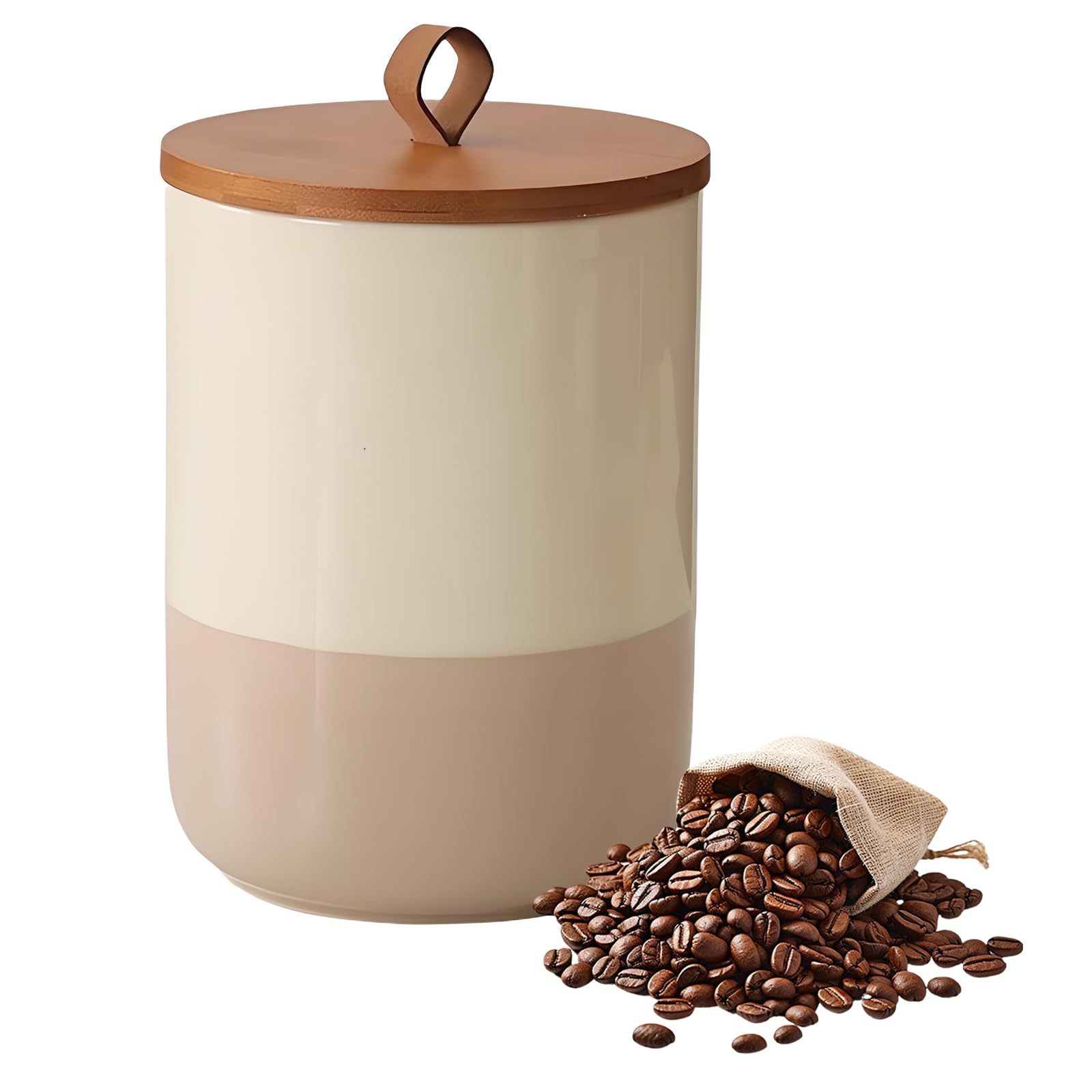 44oz Ceramic Storage Jars And Canisters With Lids For Tea Coffee Sugar