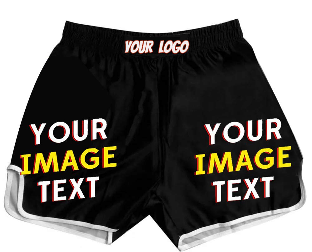 O2TEE Design Your Own Muay Thai Shorts Combat Fight MMA Boxer Boxing Trunks
