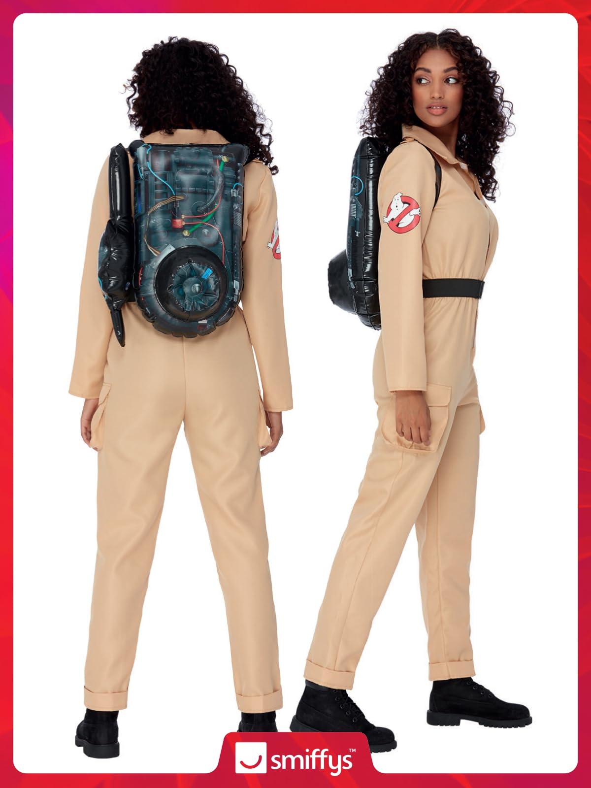 SMIFFYS Smiffys Officially Licensed Ghostbusters Ladies Costume Smiffy's, costume da donna con licenza ufficiale Ghostbusters Donna