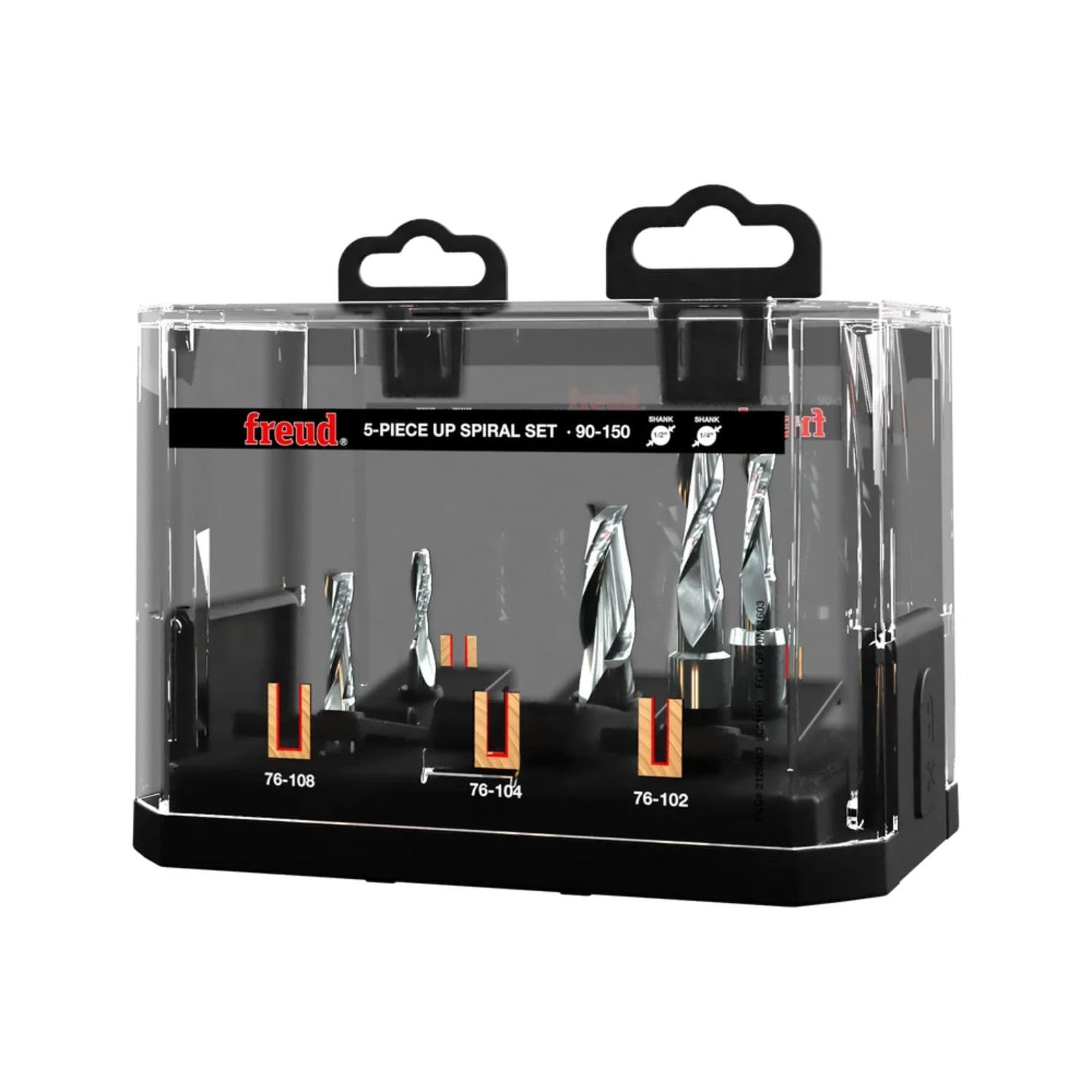 Freud 5 Piece Up Spiral Bit Set (90-150), Multi