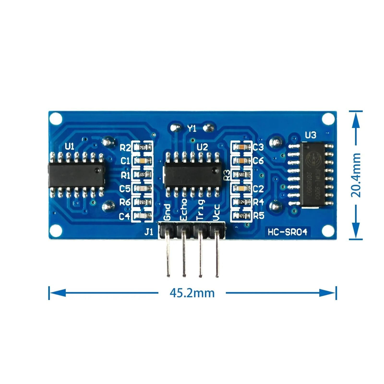 Sensore trasduttore di misurazione della distanza HC-SR04 modulo ad ultrasuoni da 100 pezzi for rilevamento di onde che vanno