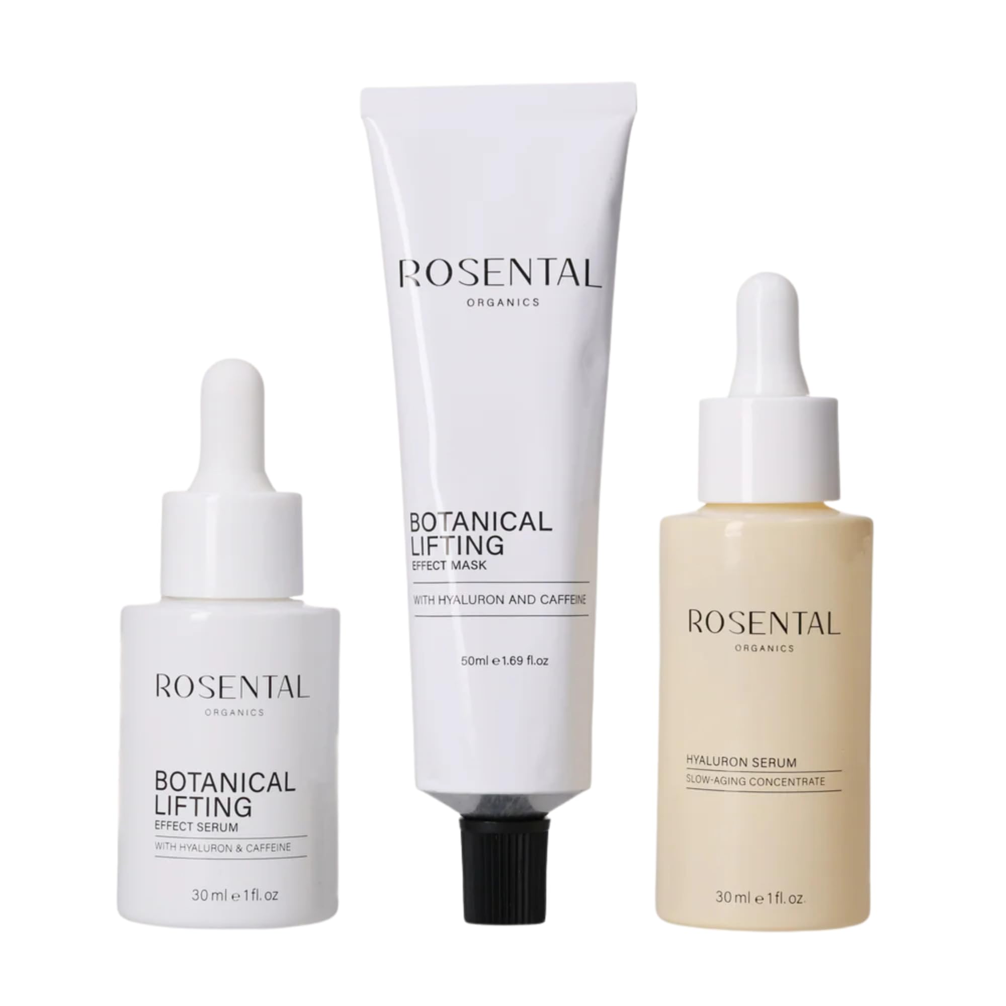 ROSENTAL ORGANICS Natural Botanical Lifting Effect Serum mit Hyaluron und Koffein Anti Falten Gesichtspflege - Hyaluronsäure-Gesichtsserum - Feuchtigkeitsserum - Anti-Aging Naturkosmetik