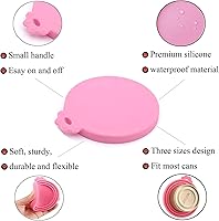 Vista 3 de Tapas de silicona para latas de comida para perros, gatos y mascotas, tamaño universal, sin BPA, (mezcla de colores 3)