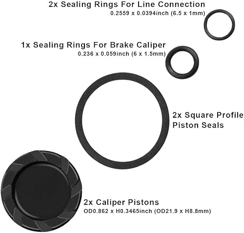 Miniatura 7 de OD21.9*H8.8 pinza de freno hidráulico para bicicleta, kit de reparación de fugas de aceite, repuesto de repuesto Shimano de cerámica doble pistón