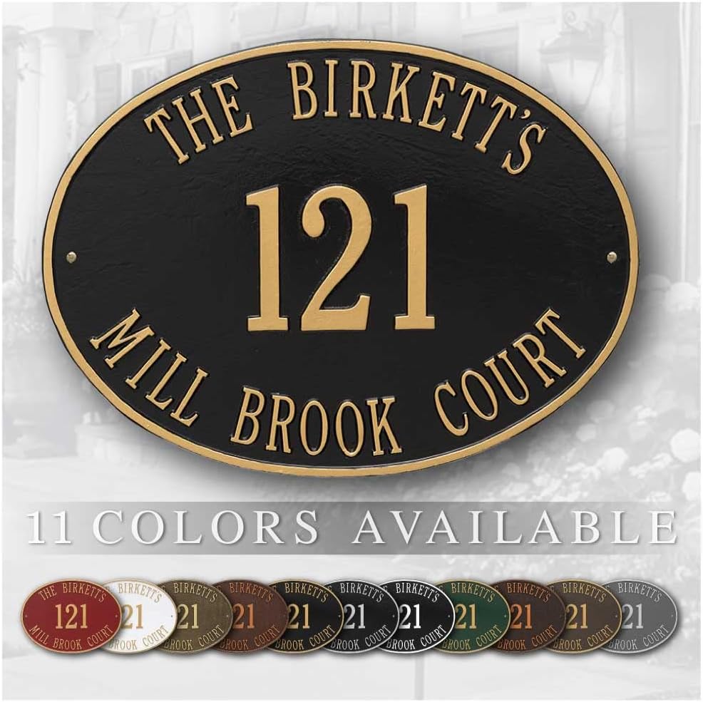 Whitehall™ Personalized Cast Metal Address plaque The