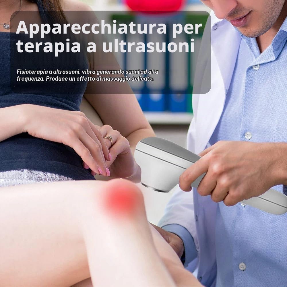 Terapia Ad Ultrasuoni Da 1,05 Mhz Machine-Touch Control, Dispositivo Portatile Per Alleviare Il Dolore Domestico, 5 Marce Intensità/Timer (5-30 Minuti), Per Ginocchia Spalle Lombari Braccia Collo