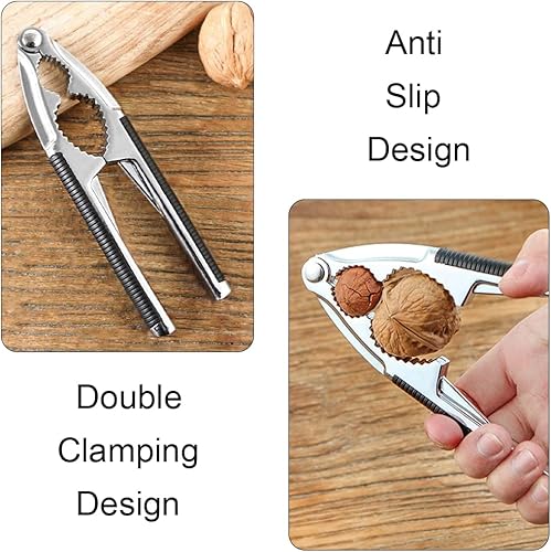 Miniatura 3 de Cascanueces de acero inoxidable para nueces, resistente con mango antideslizante, herramienta de abridor de nuez para nueces, todo tipo de nueces,