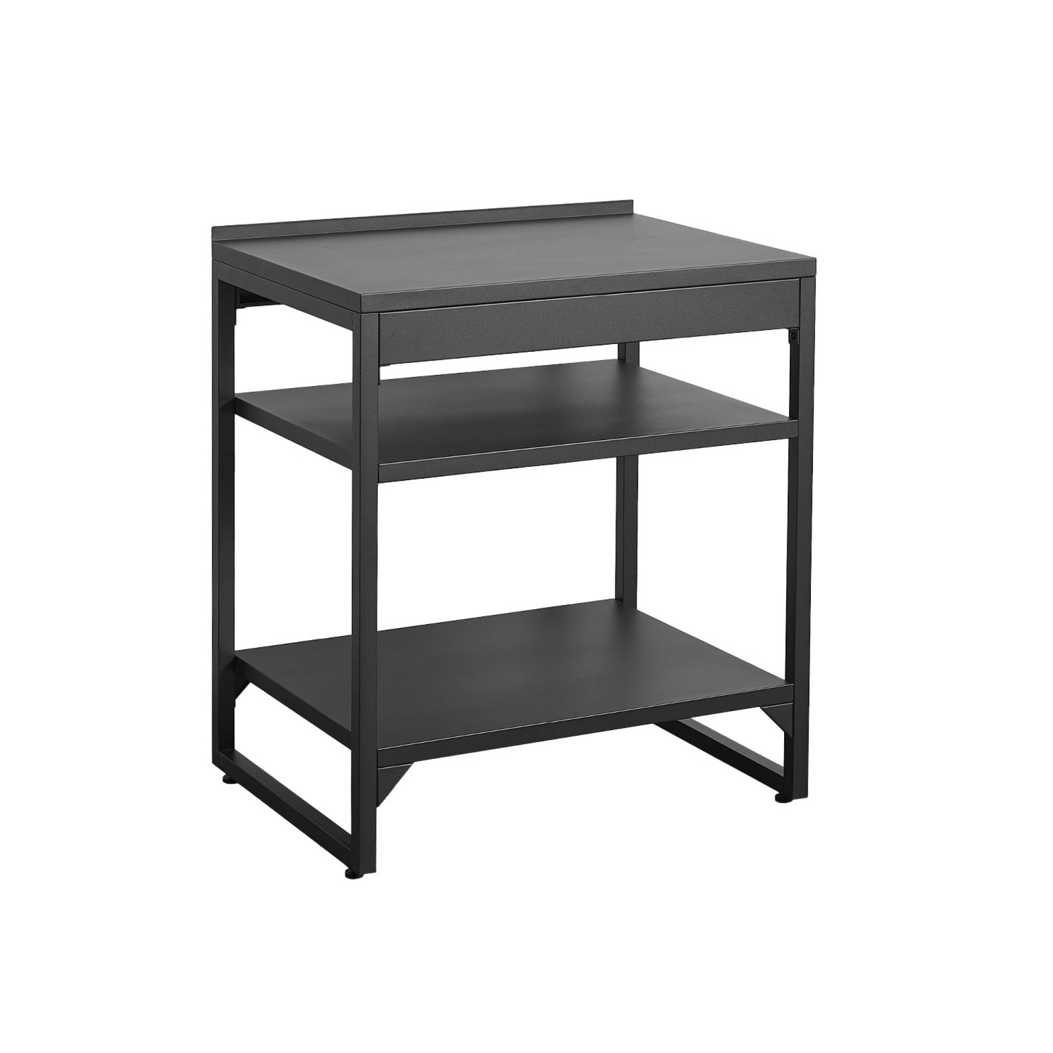 sweeek - Cuisine extérieure acier 2 étagères L80cm noir - Kea
