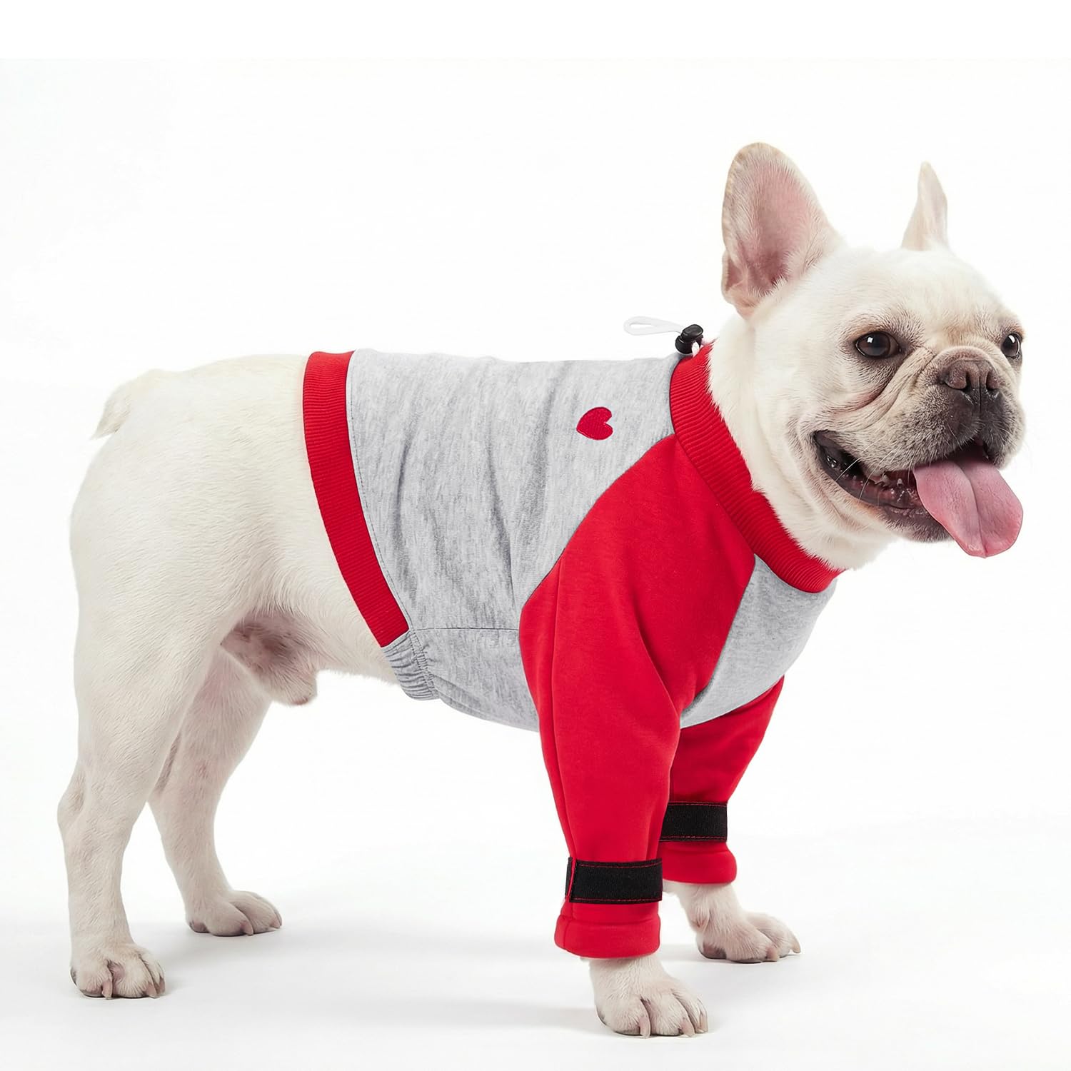 Eyein Dog Surgery Recovery Suit for Front Legs - Dog Leg Wound Protector Elbow with Thick Soft Fleece Sleeve to Prevent Licking & Chewing, Dog Surgical Suit for Injured Protection Medical Aftercare