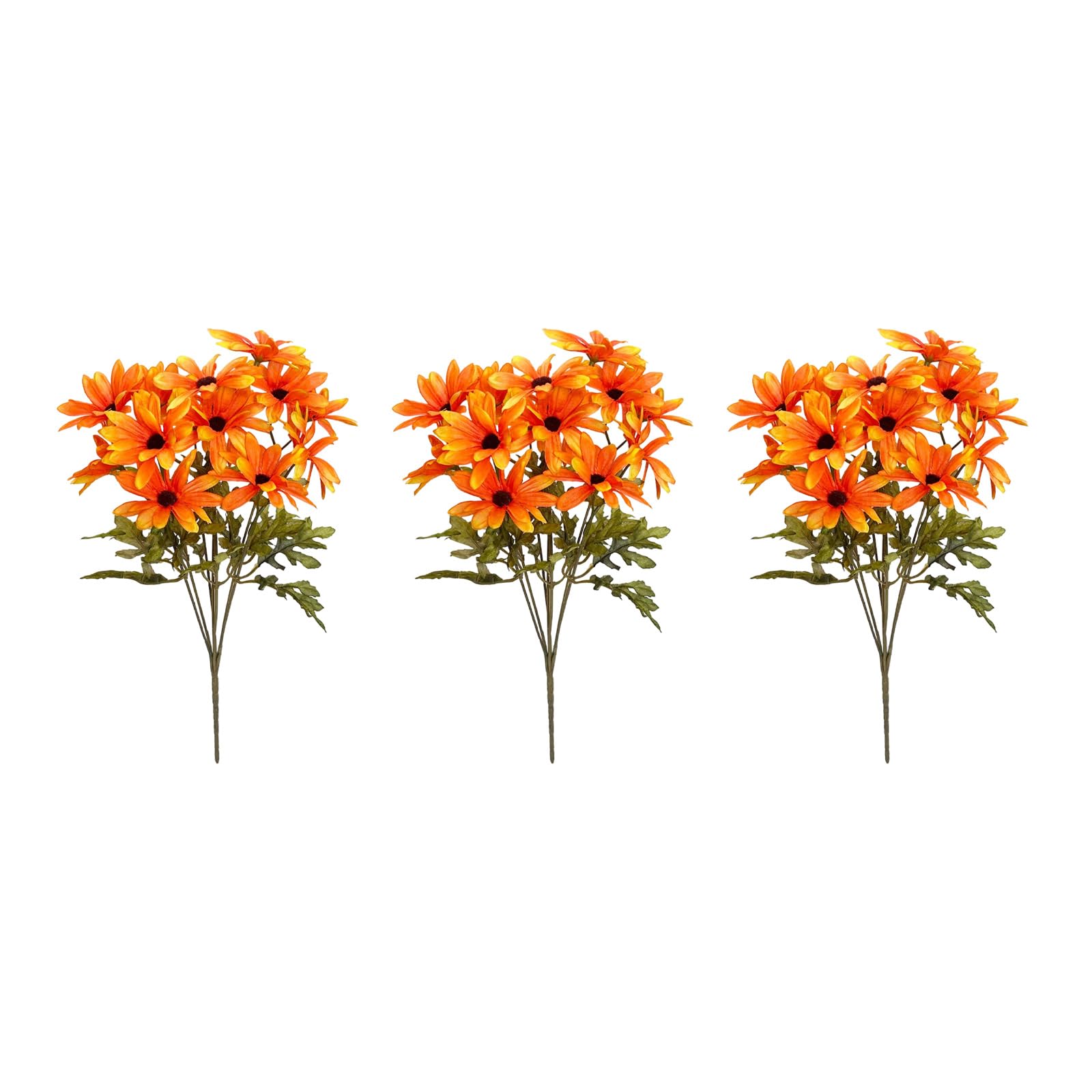 Elnwnnkc 3 Piece Autumn Flower Arrangement Silk Faux Flowers for Indoor Decoration Realistic Texture Allergy Resistant Table Centerpieces Realistic Silk Autumn Flower