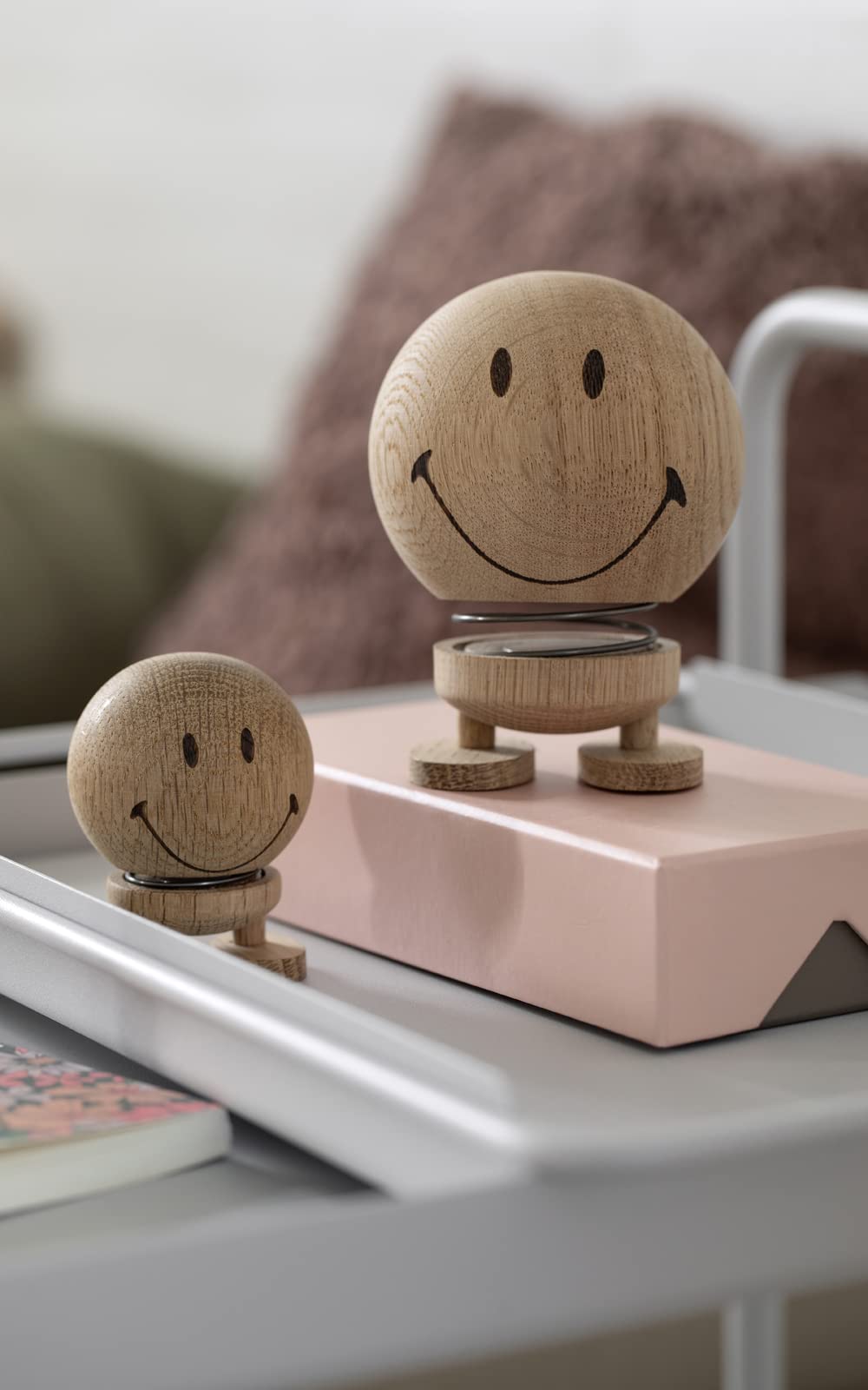 Hoptimist Smiley 7.4 x 8.5 x 9.5 cm M Oak Raw, Raw Oak - Image 4