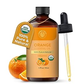 Carno Calm Sweet Orange Essential Oil | USDA Certified Organic | Sweet Orange Oil for Diffuser, Skin, Hair, Soap & Candle Making | 1.7 fl. oz