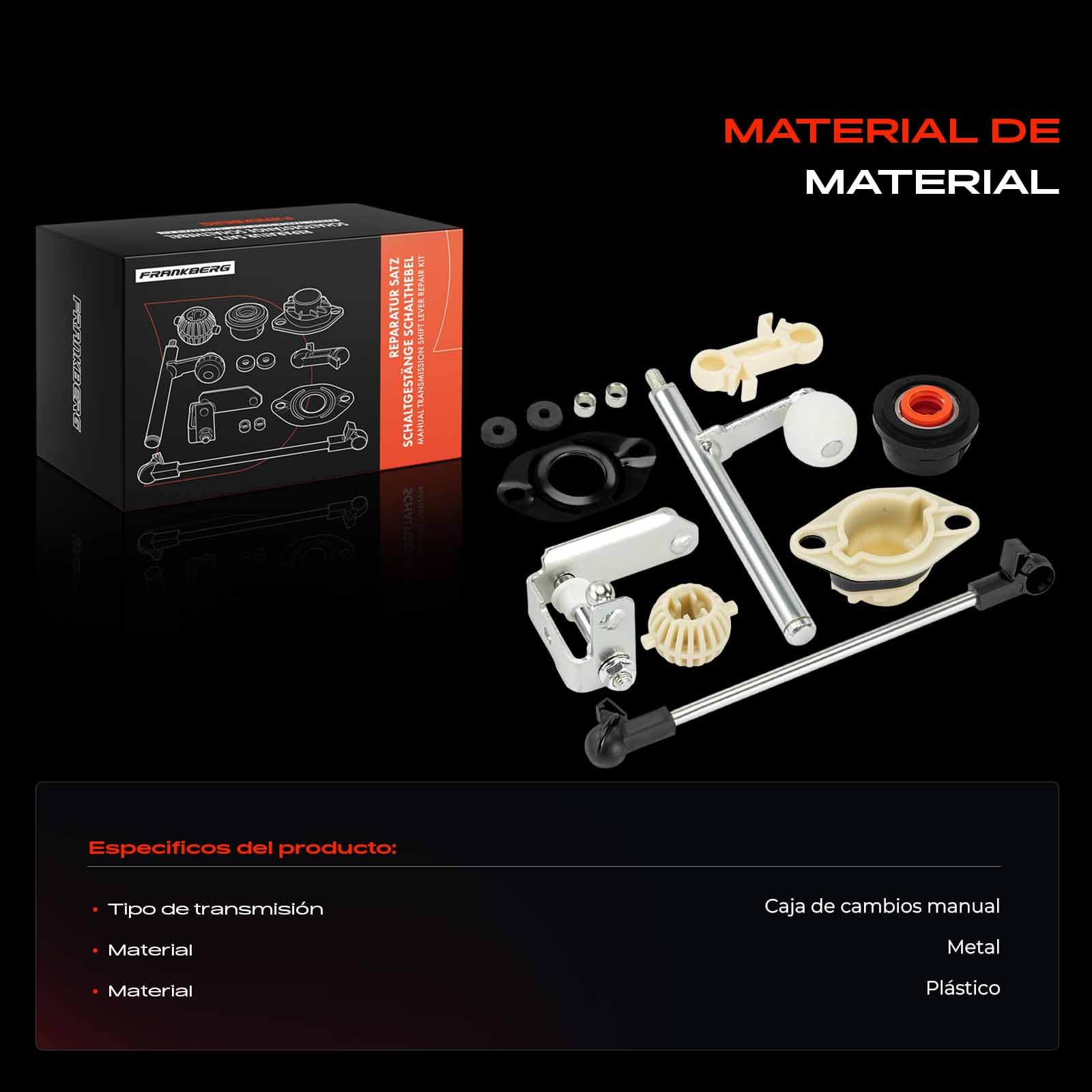 Frankberg Kit de reparación de la palanca de cambios 1H0711173 | Compatible con: Córdoba 6K1 6K2, Golf III Cabriolet 1E7, Polo Classic 6V2, Córdoba Vario 6K5, V.e.n.t.o 1H2