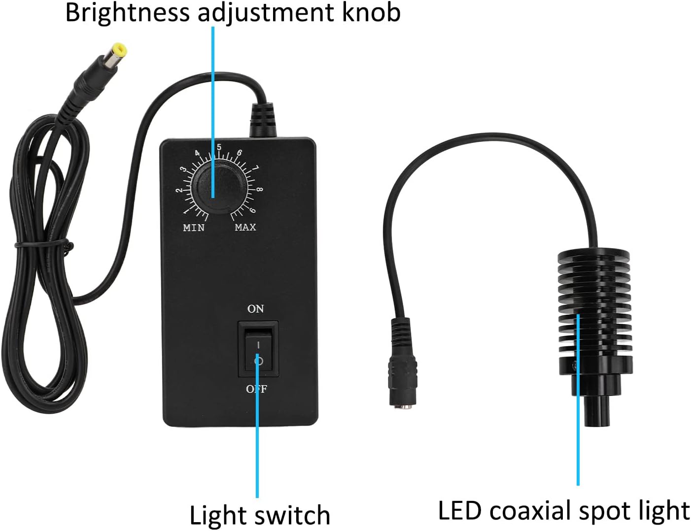 Microscope Spot Light, Wearresistant Adjustable Brightness Microscope LED Spot Light for Home for Laboratory for School White