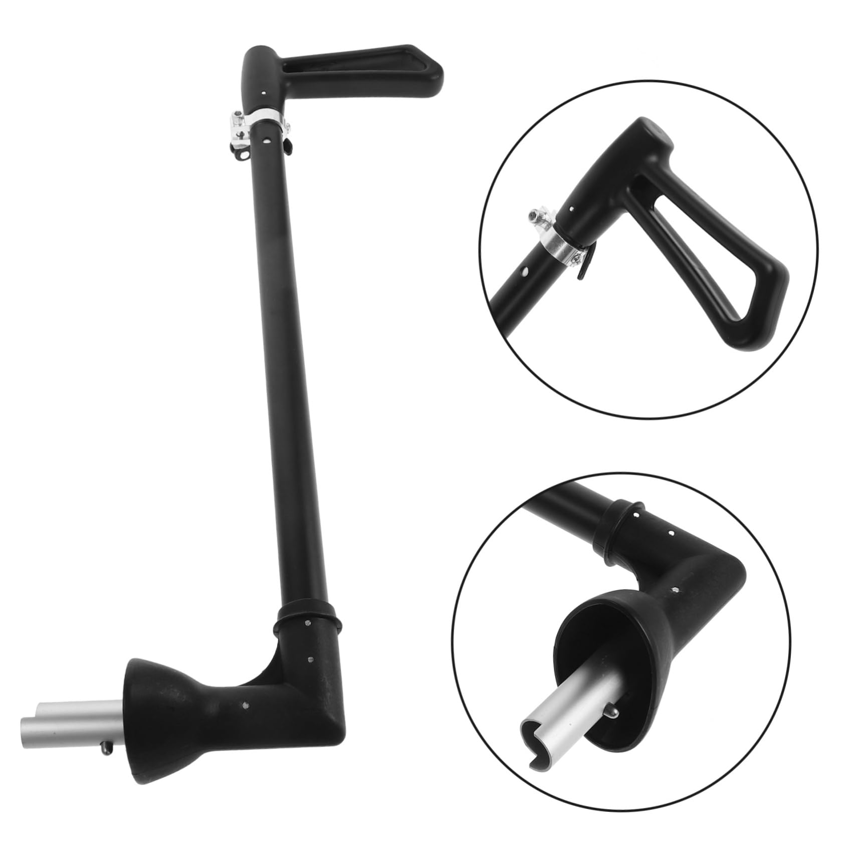 Accessorio Maniglia Passeggino Nero in Plastica Lega, Sgancio Rapido