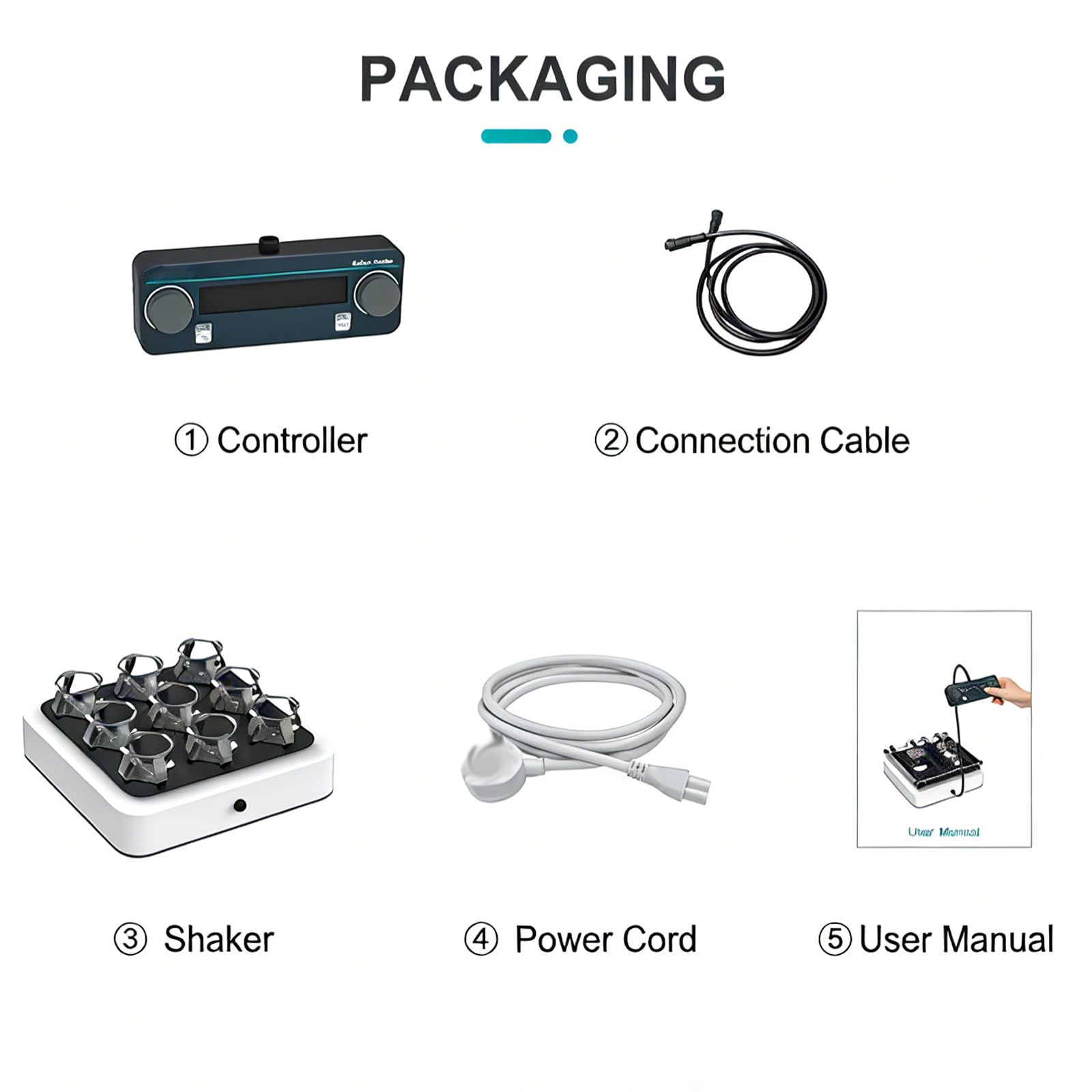 Digitaler Orbital-Shaker-Mixer, geteilte Laborausrüstung, 320 mm Tablett für 250 ml/100 ml Flaschen, 40–200 U/min, Timer 1 min – 23 h 59 min für experimentelle Forschung
