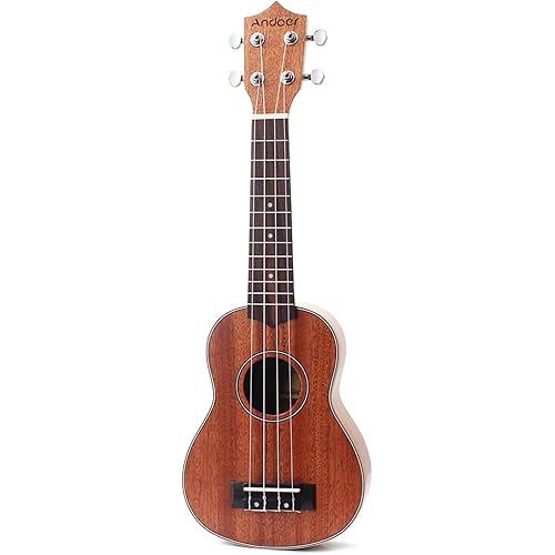 HUIOP 21-inch Ukulele Acoustic Ukulele Mahogany Strings Rosewood Fretboard and Bridge Ukulele for Professional Beginner Students Starter Musical Instruments, Brown