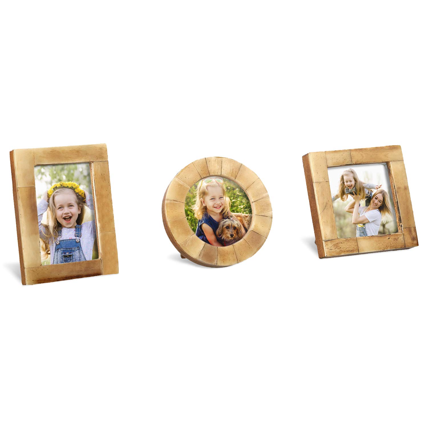 Handicrafts Home Baby Picture Frames Set of 3 - Grey | Baby Frames for Nursery Decor | Ultrasound Photo Frame for Grandparents | First Year Baby Shower Gifts | Personalized Baby Gifts | Handmade Gift