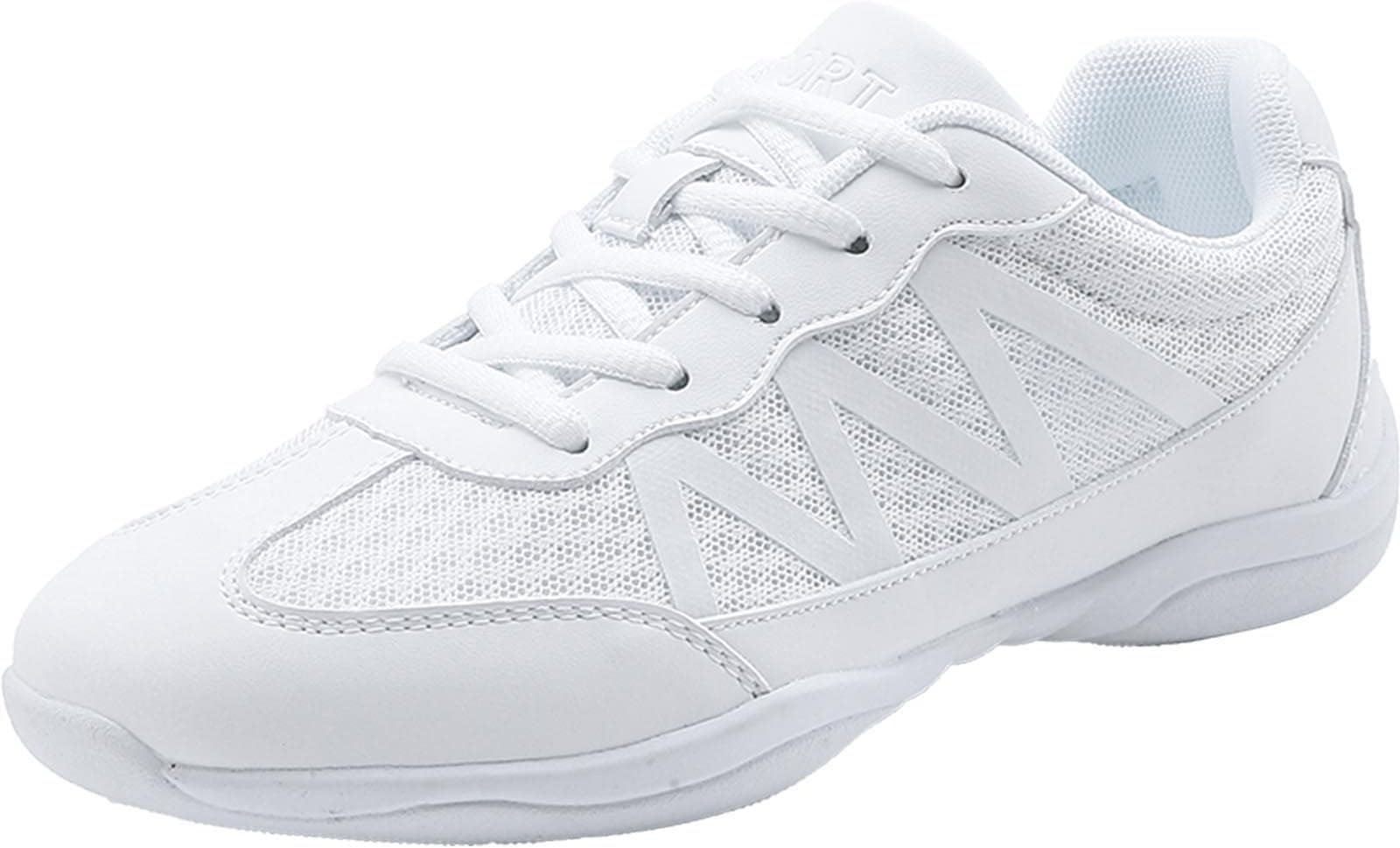 Women's Cheerleading Shoes Girls White Cheer Shoes School Competition Gymnastic Sneaker Lightweight Dance Trainers