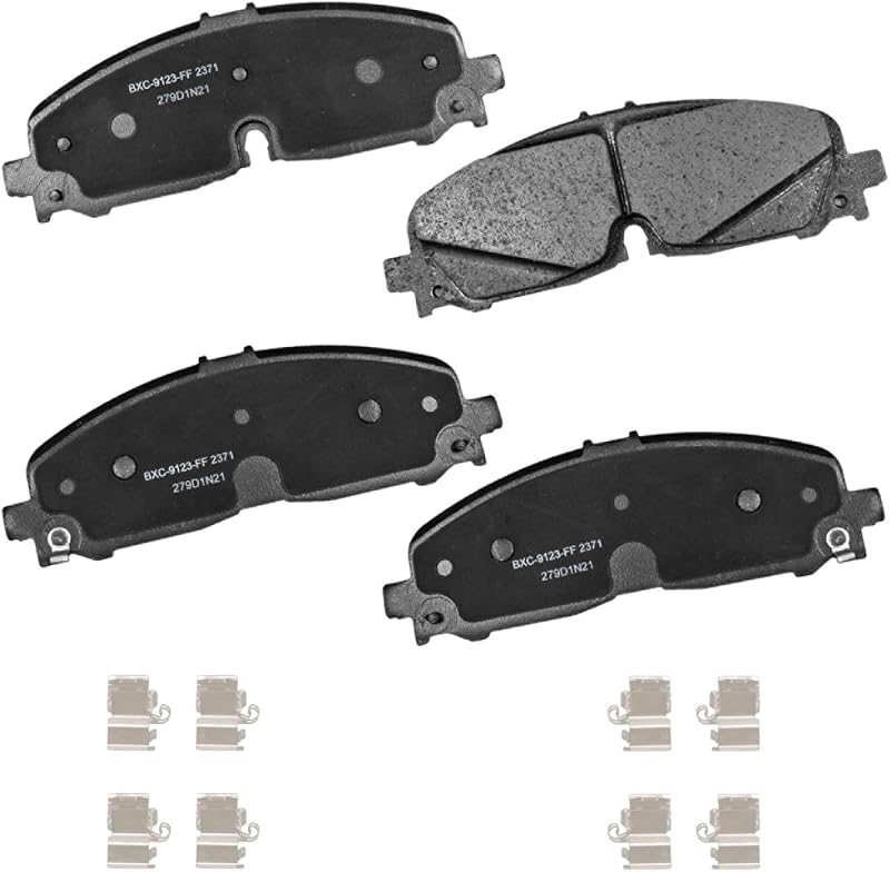 Pastilhas de Freio Dianteiras Cerâmicas Bendix Premium SBC2371 para Buick, Cadillac, Chevrolet, GMC e Honda – 1 conjunto