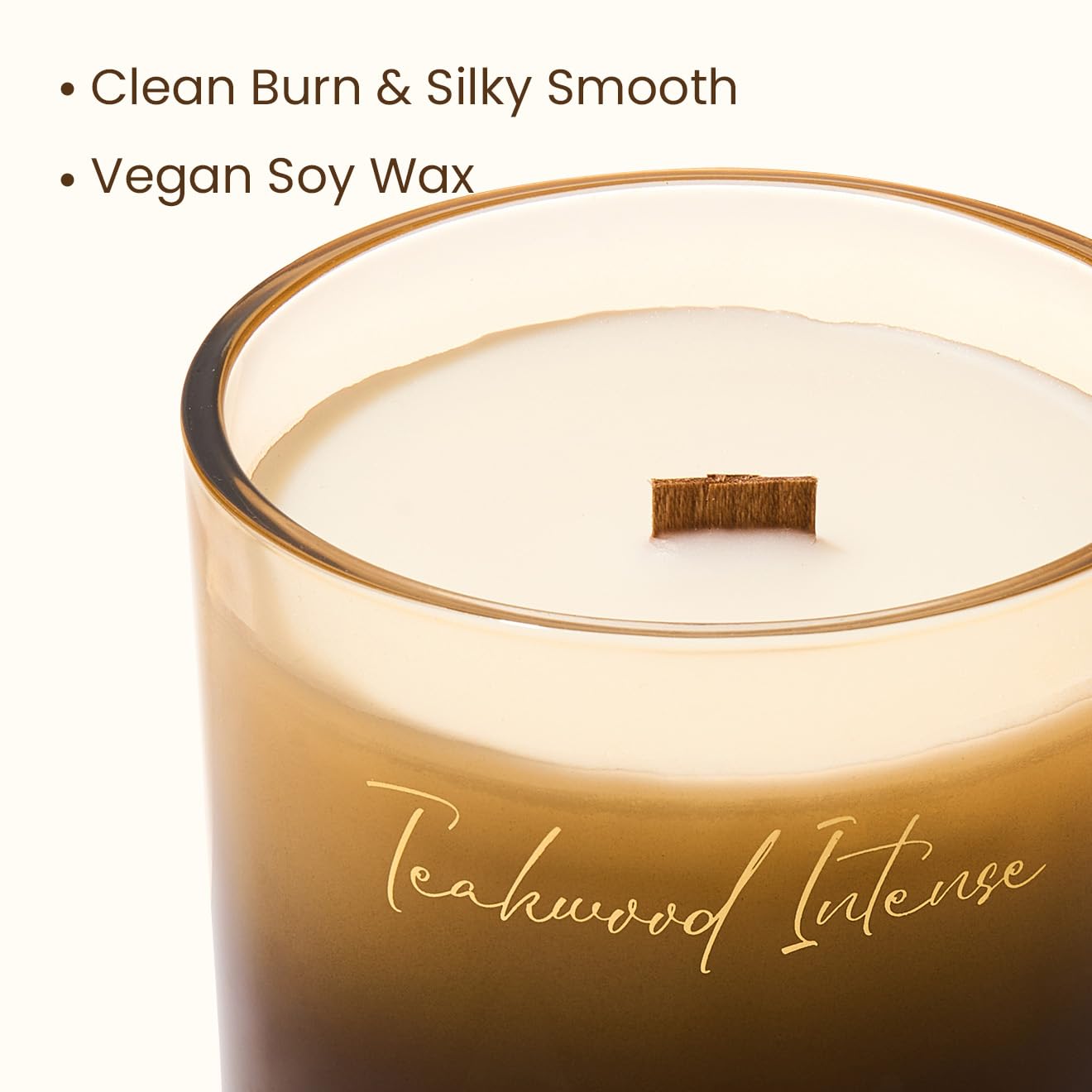 M&SENSE Large Scented Candle with Crackling Wick, Teakwood Intense 470g, Burn Time: Up to 110 Hours, Perfect Christmas Gifts for Women - Image 4