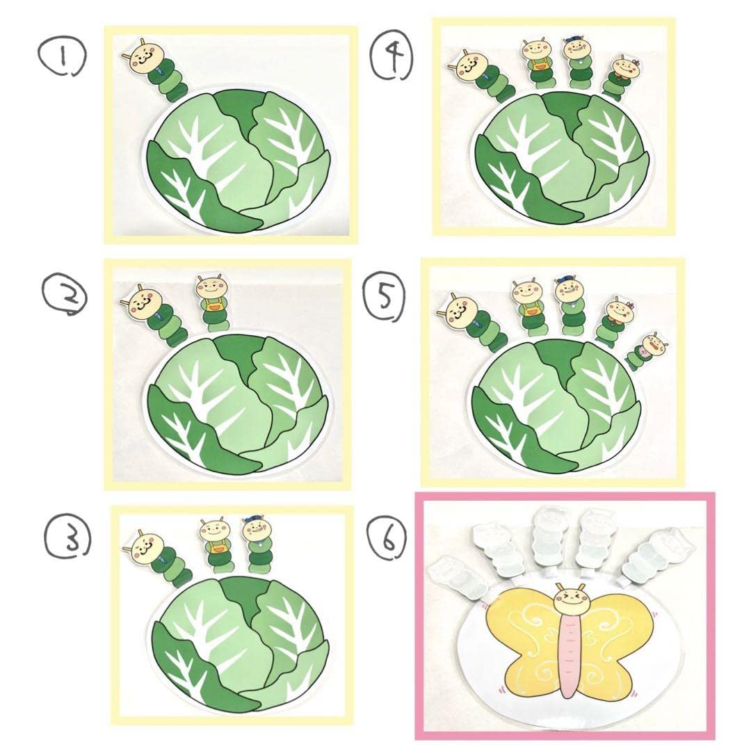 【確認用】保育教材 ラミネートシアター(キャベツの中から) Amazon.co.jp: キャベツの中から ラミネートシアター ペープサート