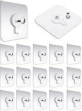 Shanya Heavy-Duty Adhesive Wall Hooks – No-Drill, Waterproof & Removable – Damage-Free Hanging for Home, Kitchen, Bathroom, Office Pack of 15