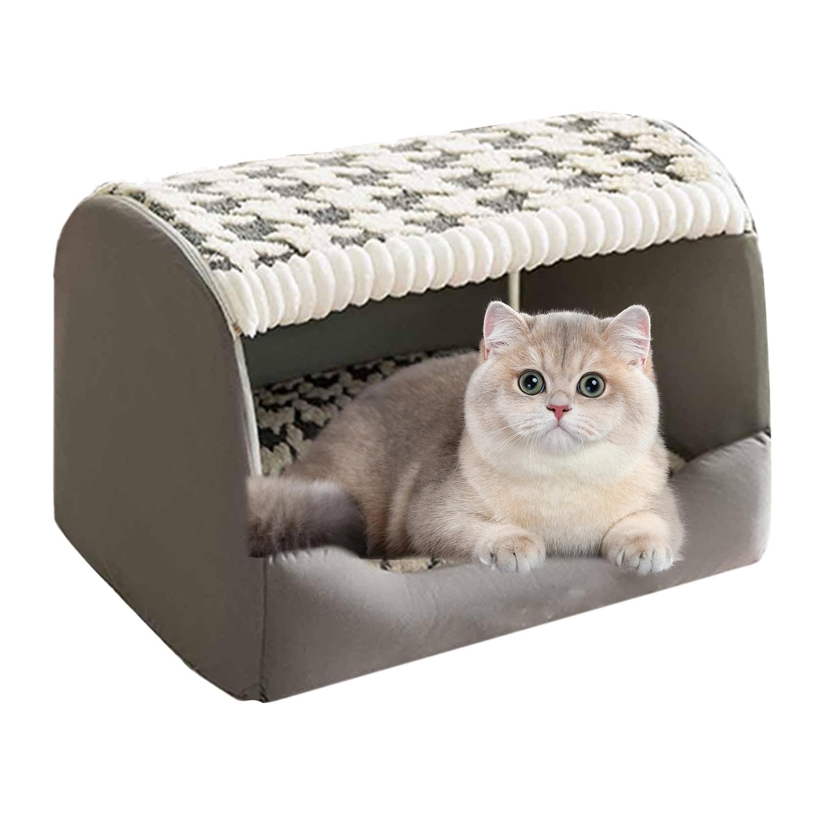 Gemütliches kleines Haustierbett | Indoor Kätzchen Versteck | Rutschfestes wasserdichtes Katzenhaus | Haustierbett für Indoor-Katzen, bequemes Katzenzubehör, perfektes Versteck für Katzen und Kätzchen