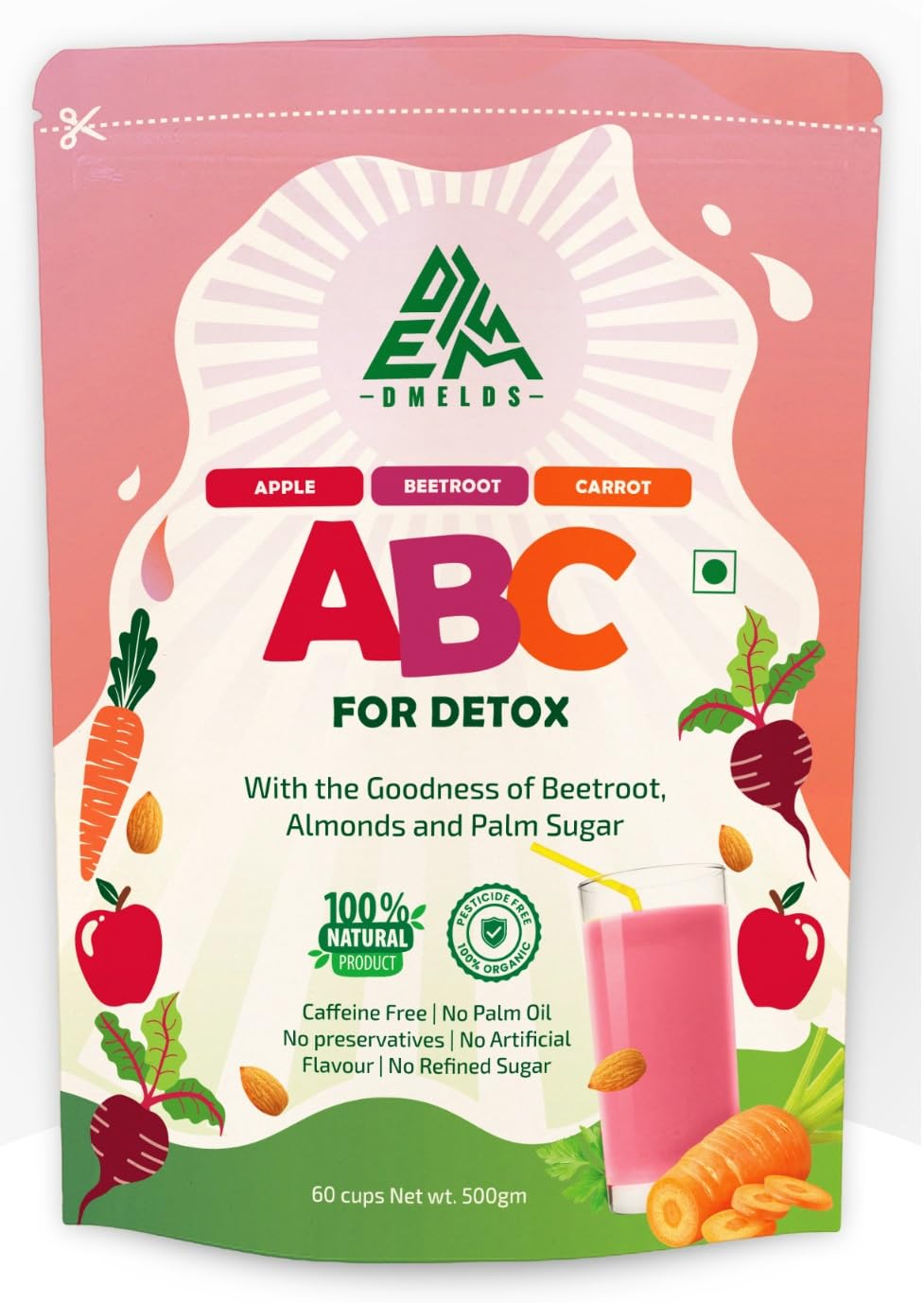 Dmelds Organic ABC malt Powder 500 gm | Latte Mix, Chai Tea, Powder | Apple, Beetroot, Carrot | No Preservatives | Zero White Sugar | Ready-to-Mix | Almond, Cashew and Cardamom | 500 gm (B0DHPMC9B1) Amazon Price History, Amazon Price Tracker